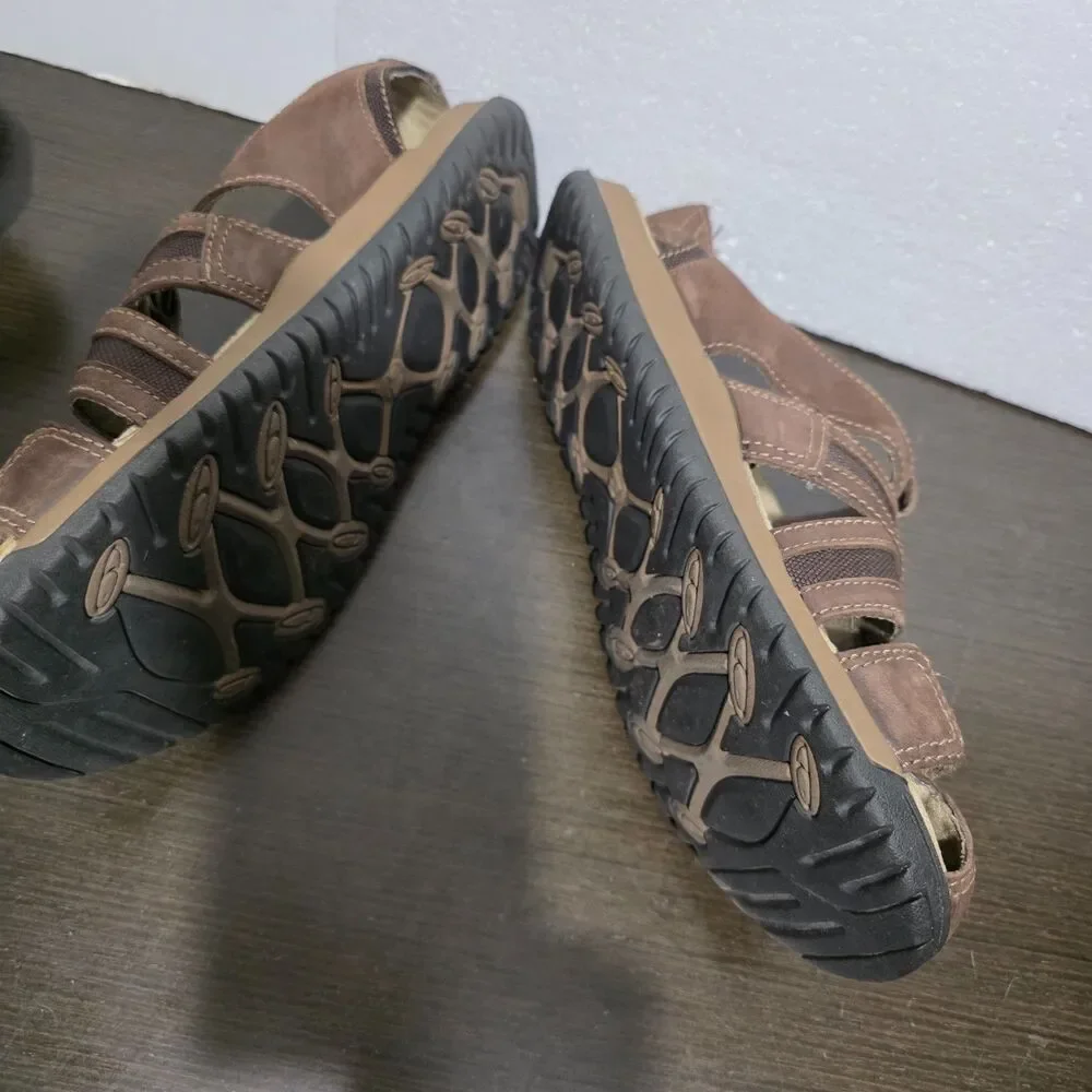 Merrell Espresso J62213 Brown Suede Leather Fisherman Sandals 9 - Picture 16 of 16